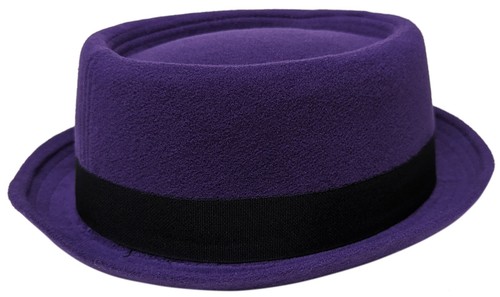 WOOL BLEND PORKPIE PORK PIE FEDORA UPTURN SHORT BRIM HAT SIZE LARGE / XLARGE - Picture 59 of 69