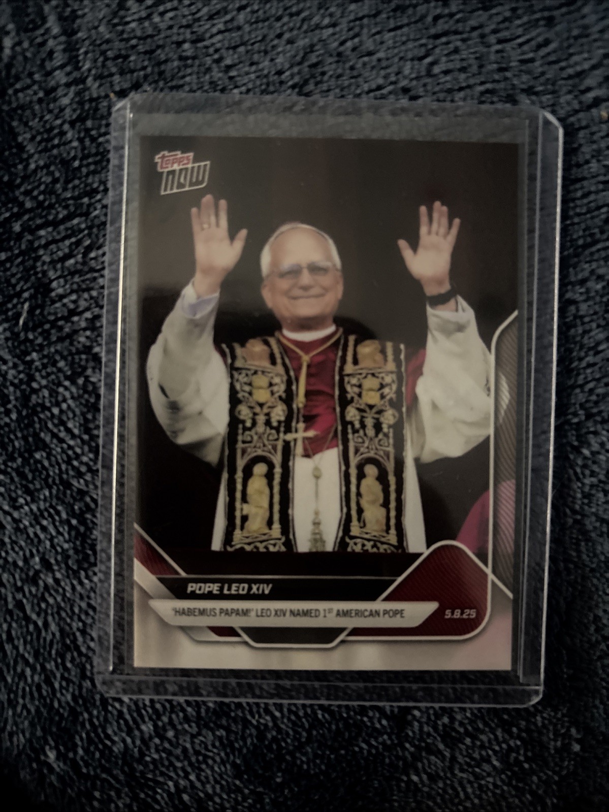 2025 Topps Now Pope Leo XIV 1st American Pope History Rookie Card