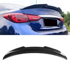 Duckbill Trunk Spoiler For 2014-2024 Infiniti Q50 Carbon Fiber Painted PSM STYLE