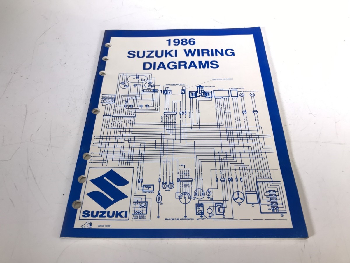 99923-13861 for 1986 Suzuki Wiring Diagrams Manual Free Shipping