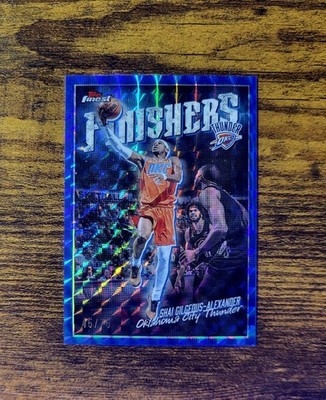 2025-26 Topps Finest Shai Gilgeous-Alexander Finishers Blue Geo Refractor /75 