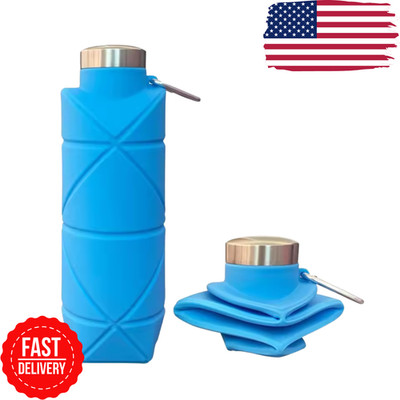 Water Bottle Collapsible Silicone Folding 700ml BPA Free Compact