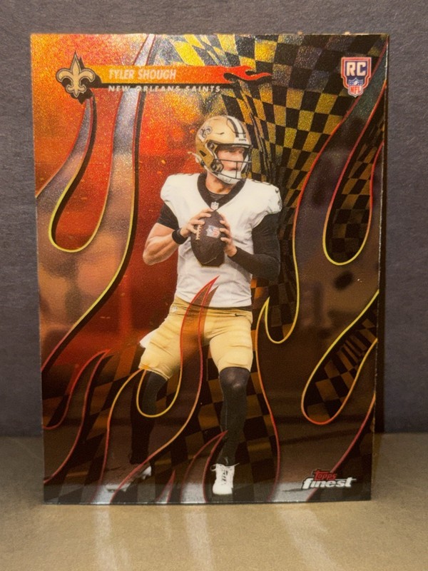 Topps Finest Torchers Tyler Shough RC- New Orleans Saints Football Trading Card