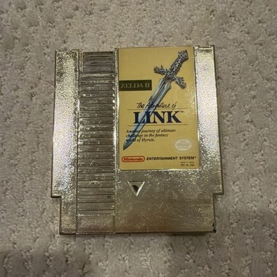 Zelda II: The Adventure of Link Gold Cart NES Nintendo Entertainment System 1988