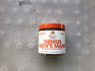 GENIUS LION S MANE Supplement Organic Capsules 1200 Mg 120 Capsules Exp 04/2026