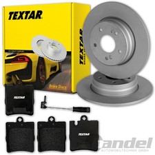 TEXTAR BREMSSCHEIBEN + BEL&Auml;GE HINTEN f&uuml;r MERCEDES C-KLASSE W203 S203 + CLK W209