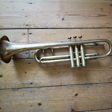 Vintage Bb Trumpet Brass-Stencil Horn dates 1920