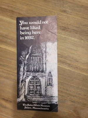 Salem Witch Museum Massachusetts Brochure Postcard Souvenir