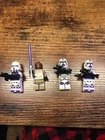 Lego Star Wars minifigures including Mace Windu and 3 rare clone troopers