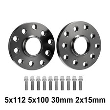 Spurverbreiterung 5x112 30mm 2x15mm für VW Golf Tiguan Polo 5x100 Neu