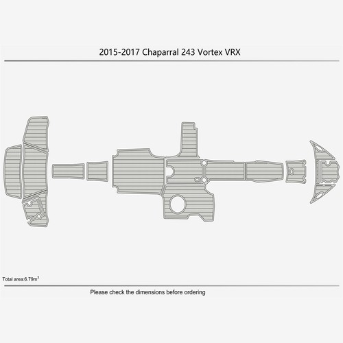 2015-2017 Chaparral 243 VortexVRX EVA Faux Teak Marine Floor - Foto 3 di 25
