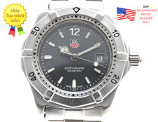 ▶[N come nuovo] Tag Heuer 2000 WK1315 Orologio Donna Quarzo Argento Quadrante Grigio Data 29mm