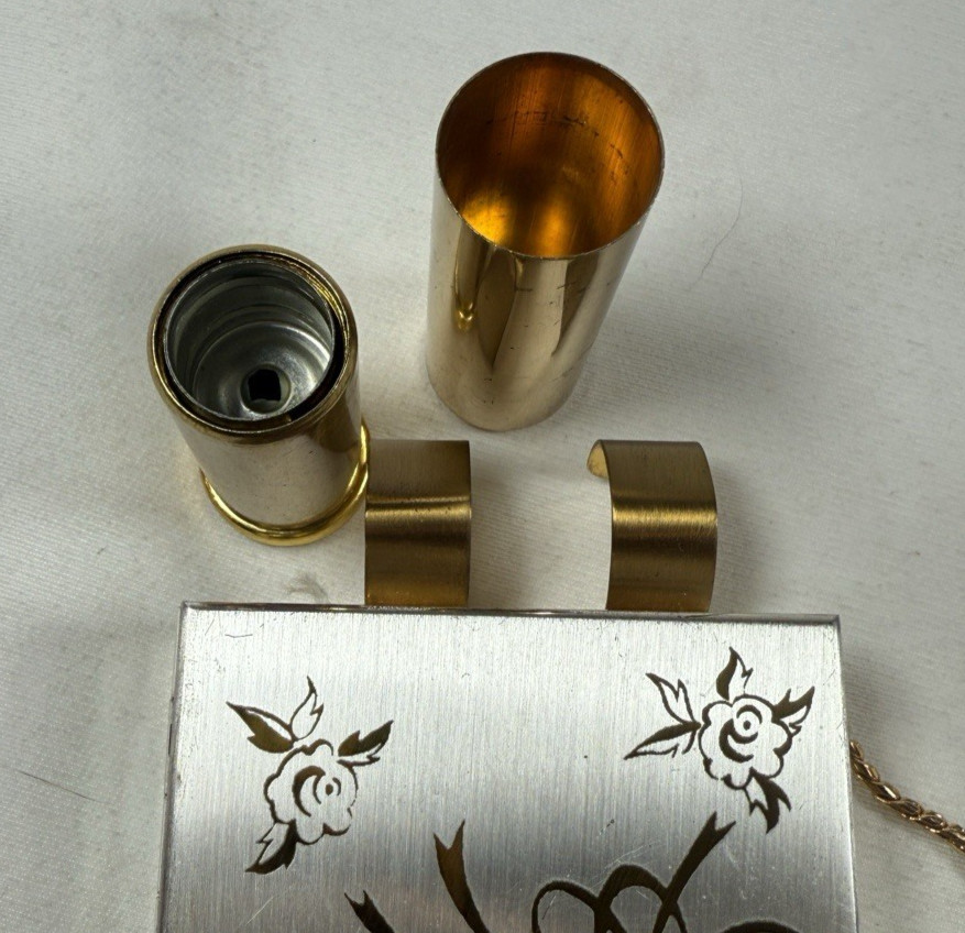 Vintage Zell 5th Fifth Avenue Makeup Compact, Lipstick, Cigarette Case Carryall