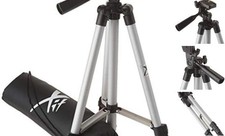 50 Inch Aluminum Camera Tripod with 3-Way Pan Head  Quick-Release Plate  