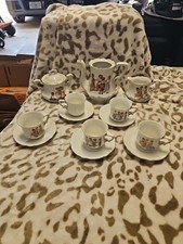 Antique/Vintage "Bavaria" Porcelain Child's Tea Set with Circus Motif