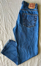 Levi s 550 Relaxed Fit Made in USA Jeans W34 L30 100 Cotton Medium Wash