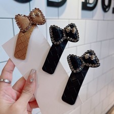 Fashion Bow Barrette Rhinestone Bow Hairpin For Wedding Party Secure Hold Design