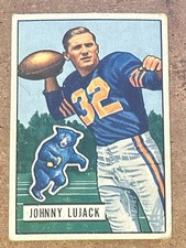 1951 Bowman Football #15 Johnny Lujack Chicago Bears Great Centering