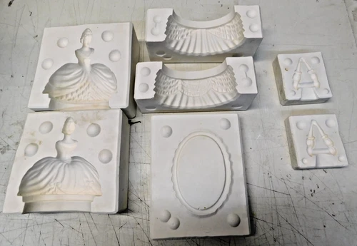 Wilson Ceramic Slip Mold W-676 Victorian Lady Doll Complete Multi Piece Set #23