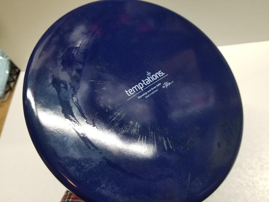 Temp-tations By Tara 2.3 Qt Blue Tea Kettle Teapot Stovetop Safe Excellent