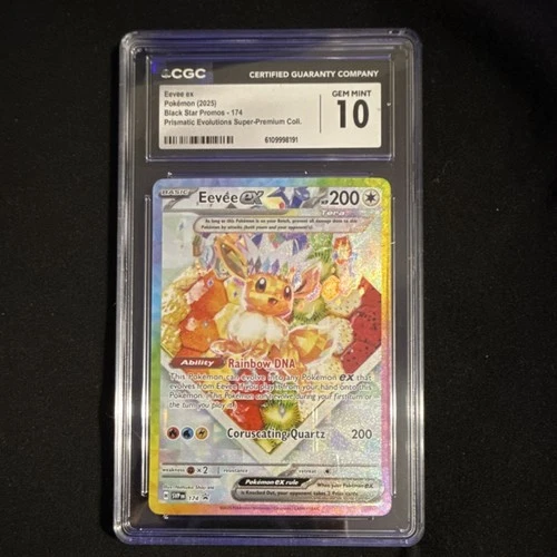 Eevee ex 174 Sv: Scarlet & Violet Promo Holo CGC 10 Coruscating Quartz