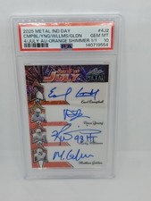 2025 Leaf Longhorns 1/1 Campbell, Young, Williams, Golden Auto Color PSA 10 POP1