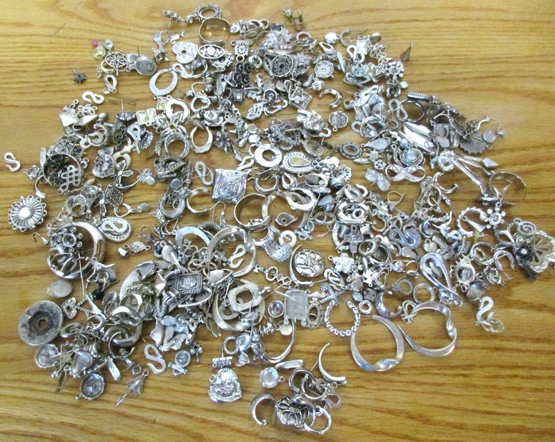Jewelry Parts Supplies Craft Making Silver Tone Silver plate? 2.5 lbs