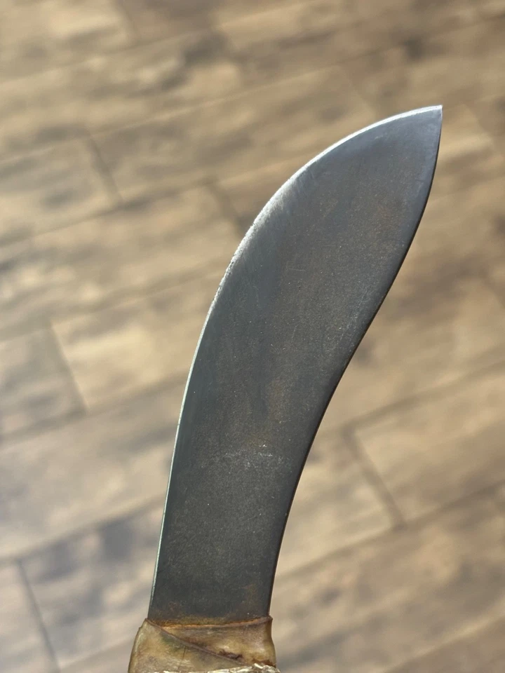 Faca skinner muito antiga de alta qualidade tendão e alça de envoltório de pele de cobra 👀 - Imagem 4 de 4