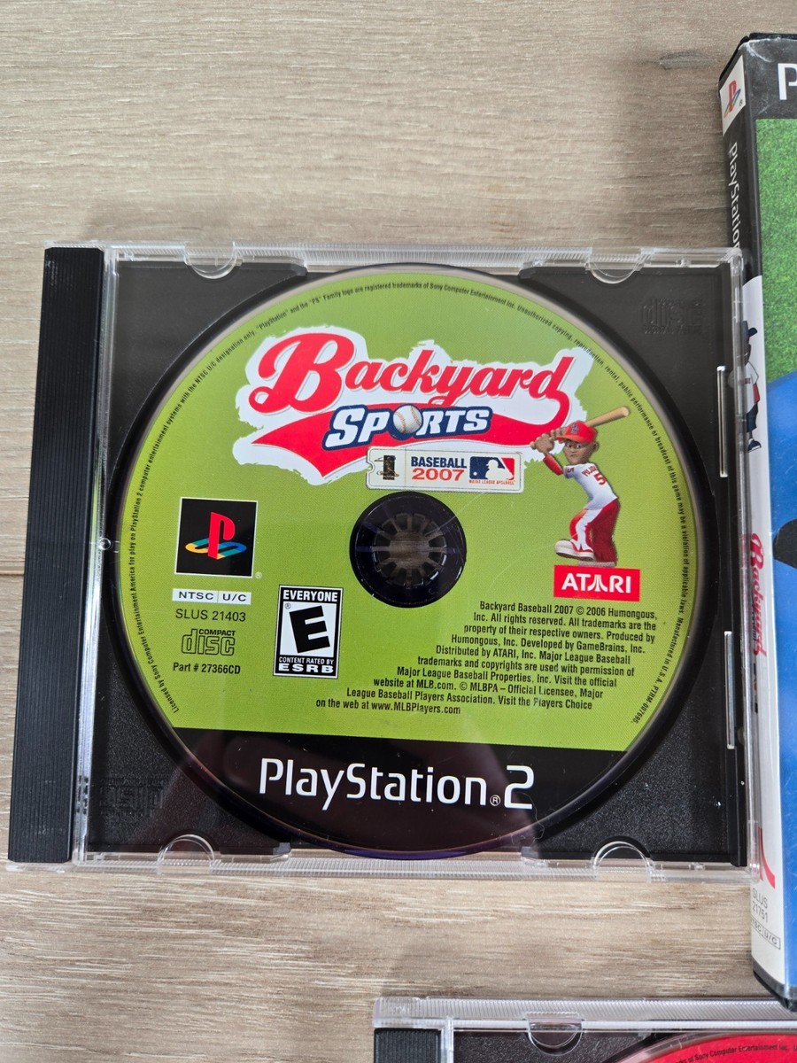 Lot Of 5 PS2 Backyard Sports Games Football 06 & 09 And Baseball