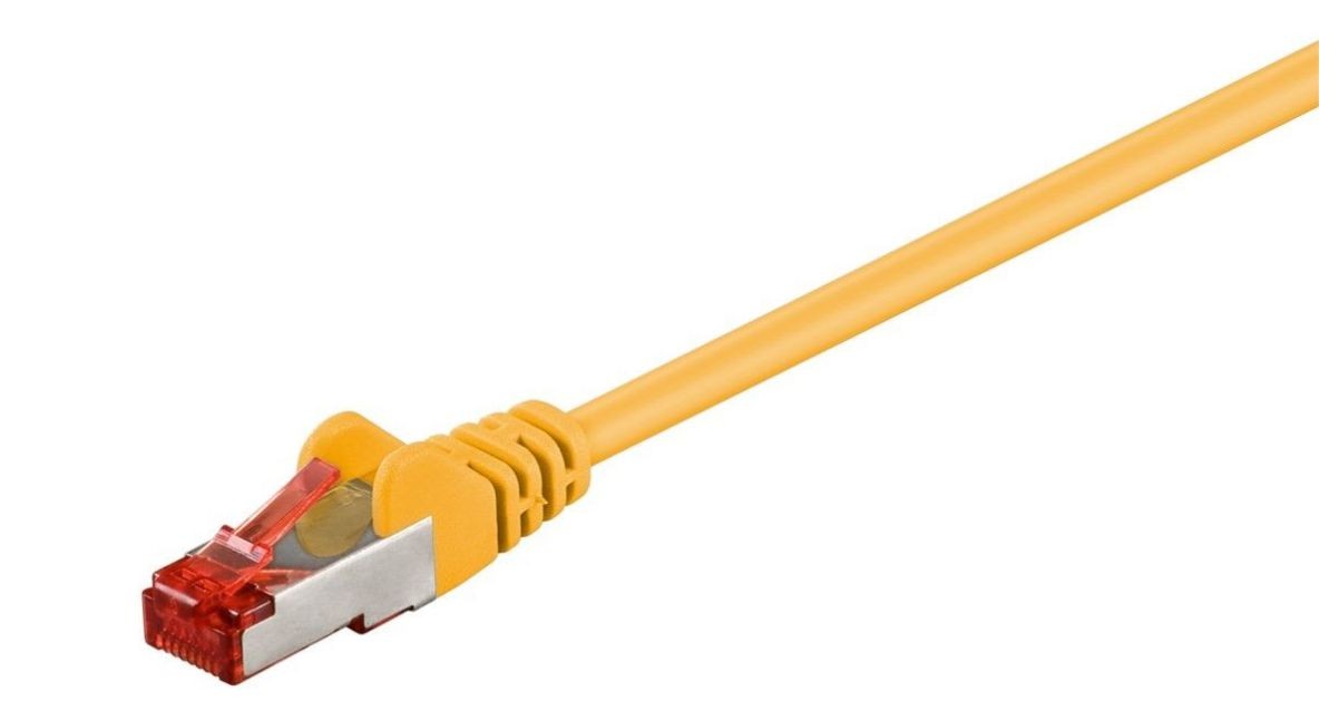 MicroConnect S/FTP CAT6 Network Cable 50m Yellow LSZH PiMF (Pairs in Metal Foil)