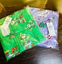 NWT Old Navy Baby Holiday 2-Way Zip Footed Sleep Play Pajamas 0-3M Set of 2