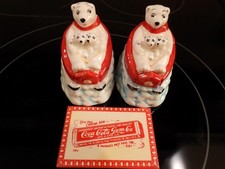 SELIÈRE ET POIVRIÈRE VINTAGE COCA COLA OURS ET PETIT MIROIR COKE