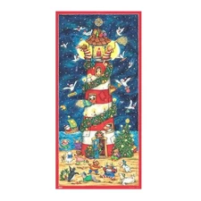 Alexander Taron Korsch Advent Lighthouse 24"H x 12"W x 0.1"D, Blue