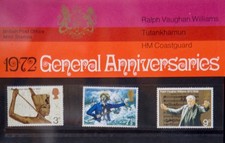 British MINT 1972 Stamp Presentation Pack General Anniversaries 1972 #40