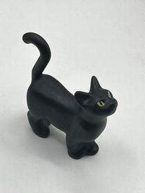 (L-1) Lego Cat Black Cat Belville Scala Standing Yellow Eyes Pattern 5804 New