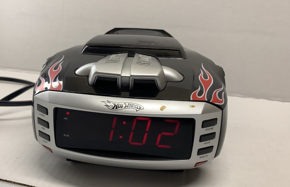 Hot Wheels Car Alarm Clock Radio Mattel Works | eBay