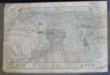 Banque De L'Afrque occidentale 5 Cinq