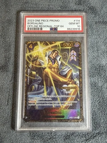 PSA 10 One Piece Borsalino Offline Regional Top 64 Championship 2023 OP02-114