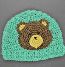 Infant Crochet Baby beanie hat Bear