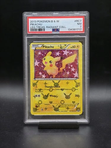 2013 Pokémon Legendary Treasures Pikachu Radiant Collection #RC7 PSA 7