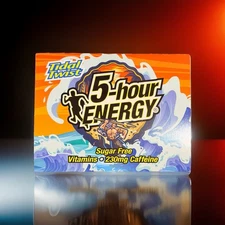 5 Hour Energy Extra Strength Tidal Twist 1.93 oz Shots Sugar Free. 12 Count Box.