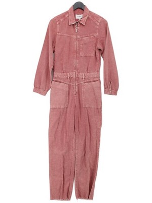 Ba&sh Damen Jumpsuit L Rot 100% Baumwolle Gerade Overall