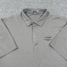 Peter Millar Polo Shirt Mens XL Gray Summer C...