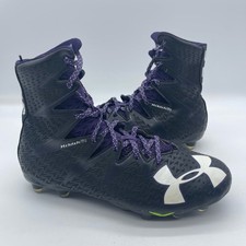 Under Armour Highlight MC 1269693-051 Men's Size 10 Football Cleats Black Purple