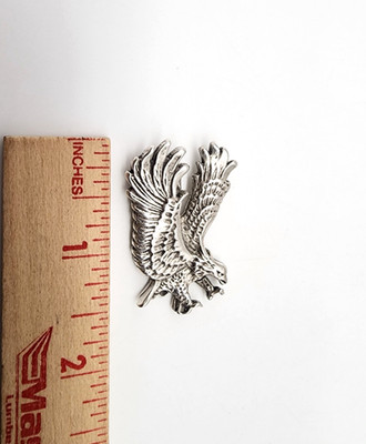 NEW EAGLE 1,75'' LG. MASSIVER SCHMUCK ANHÄNGER STERLINGSILBER 925 DETAILLIERT 13,1 GR.!