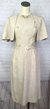 Vintage 50's 60's An Original Marlene Dress Matching Cape Abalone Buckle Career