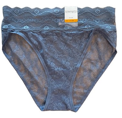 b.tempted By Wacoal Women s Floral Lace S Hi-Leg Pantie Spectrum Blue 978382