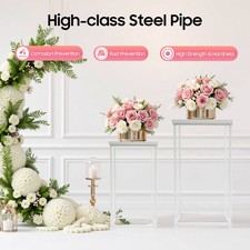 4pcs Metal Flower Stand Square Column Stand Wedding Banquet Hall Party Decor New