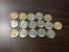 1954 s roosevelt dime's lot of 15 coins-90% silver #116