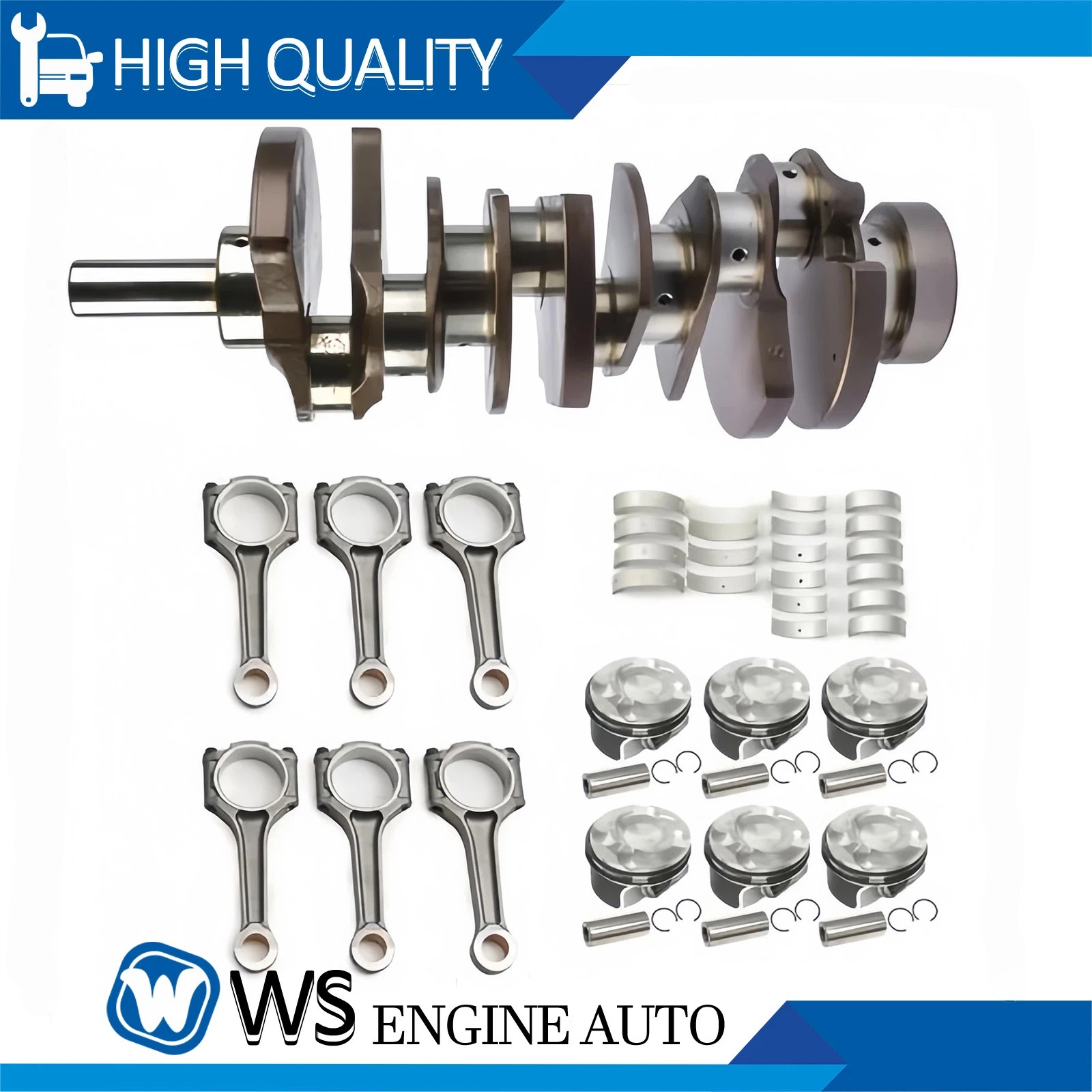 Engine Rebuild Kit Crankshaft Bearings Piston Kit For Maserati Quattroporte 3.0L